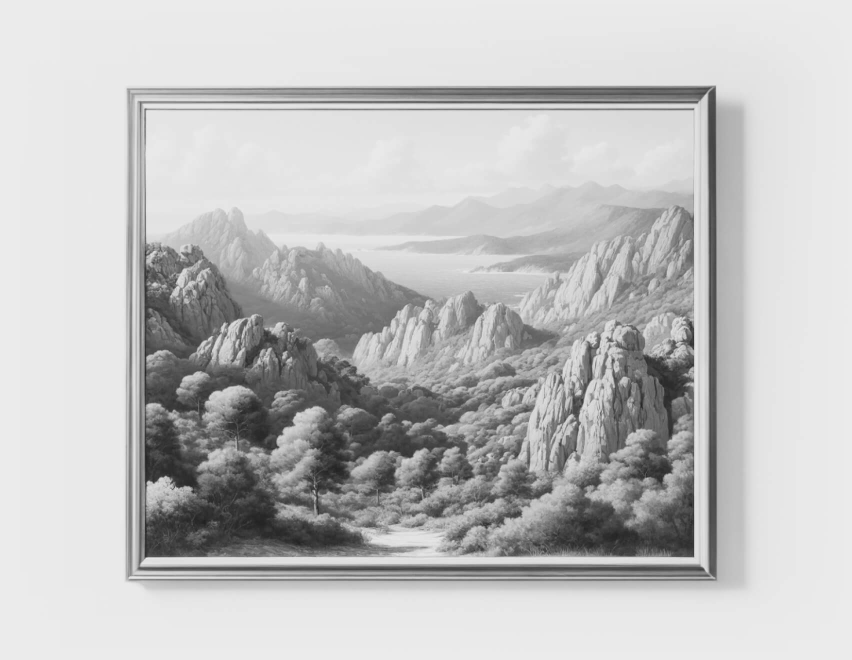 Oil painting of the Estérel Mountains